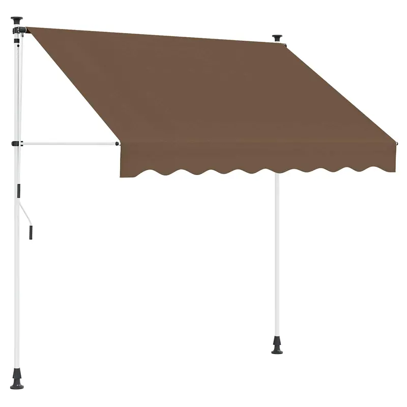 Vidaxl handmatig uitschuifbare luifel taupe 400 cm