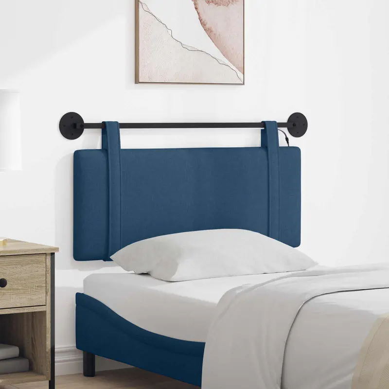 Vidaxl hangend hoofdbord blauw stof