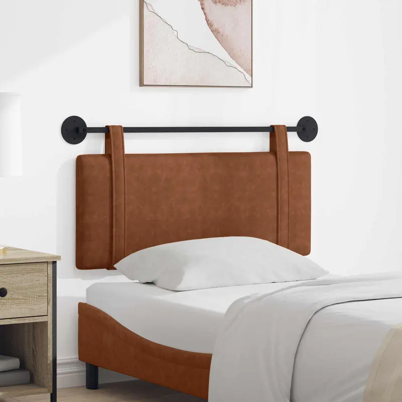 Vidaxl hangend hoofdbord bruin antiek pu