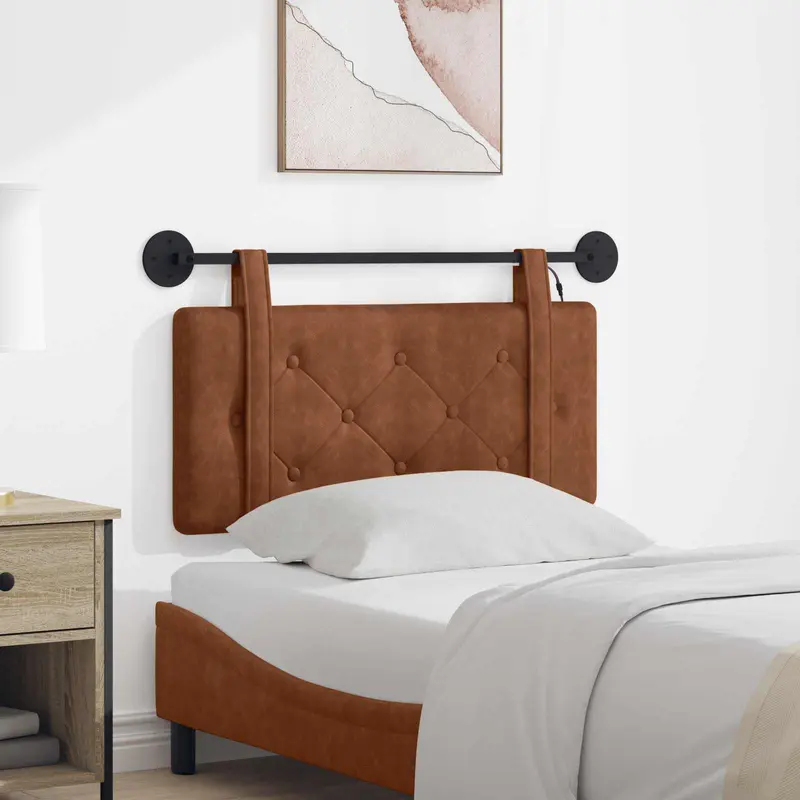 Vidaxl hangend hoofdbord bruin antiek pu