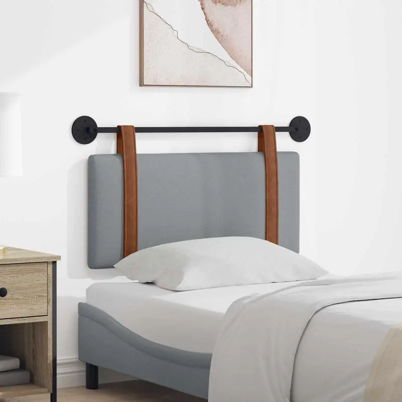 Vidaxl hangend hoofdbord lichtgrijs antiek pu