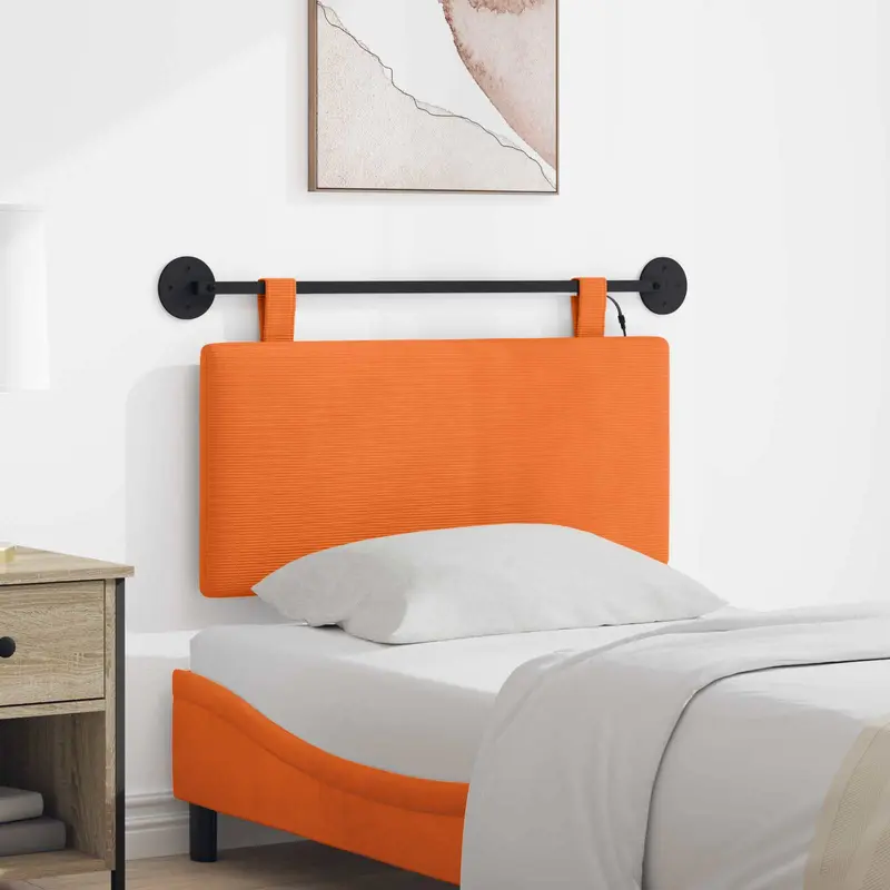 Vidaxl hangend hoofdbord oranje katoen stof