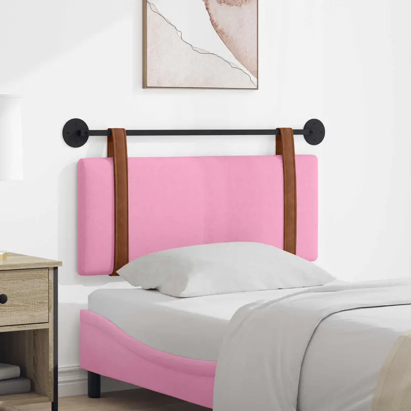 Vidaxl hangend hoofdbord roze antiek pu