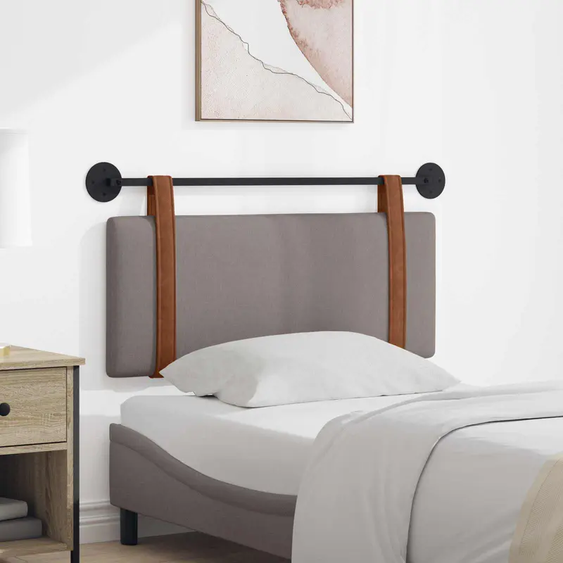 Vidaxl hangend hoofdbord taupe antiek pu