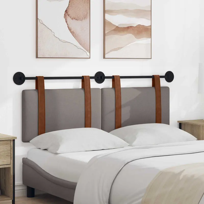 Vidaxl hangend hoofdbord taupe antiek pu