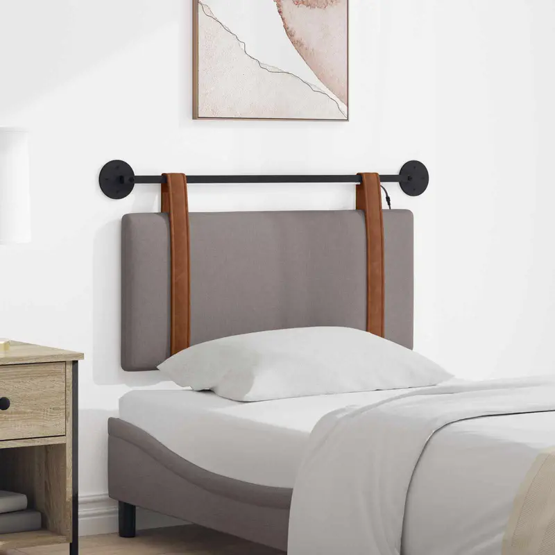 Vidaxl hangend hoofdbord taupe antiek pu