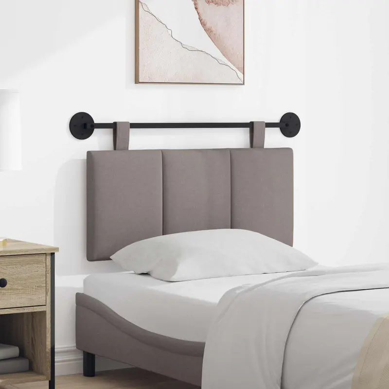 Vidaxl hangend hoofdbord taupe fluweel