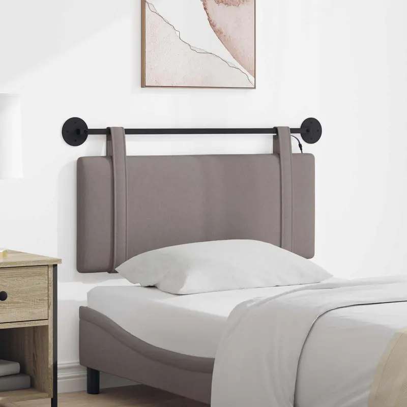 Vidaxl hangend hoofdbord taupe stof