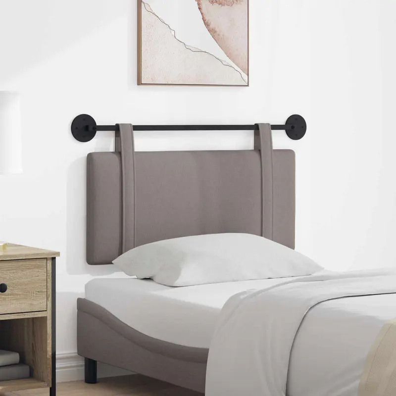 Vidaxl hangend hoofdbord taupe stof