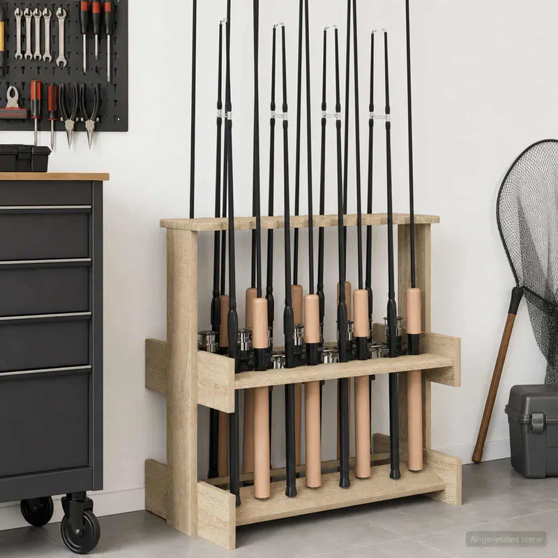 Vidaxl hengelhouder bewerkt hout 60 x 35 x 60 cm sonoma eiken