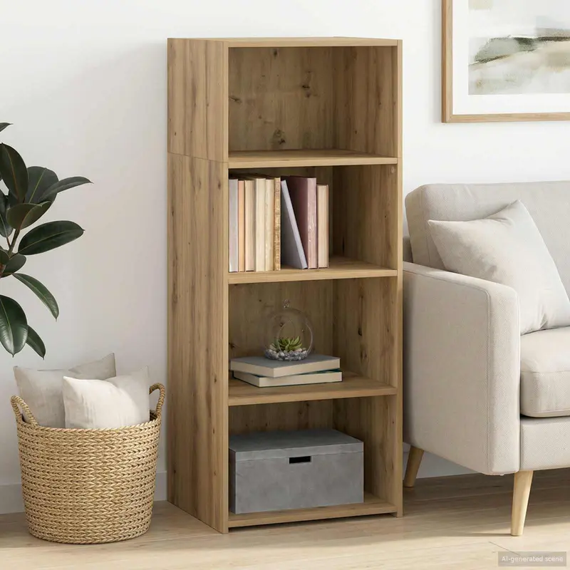 Vidaxl hoge kast artisanaal eiken 50 x 41 x 124 cm bewerkt hout