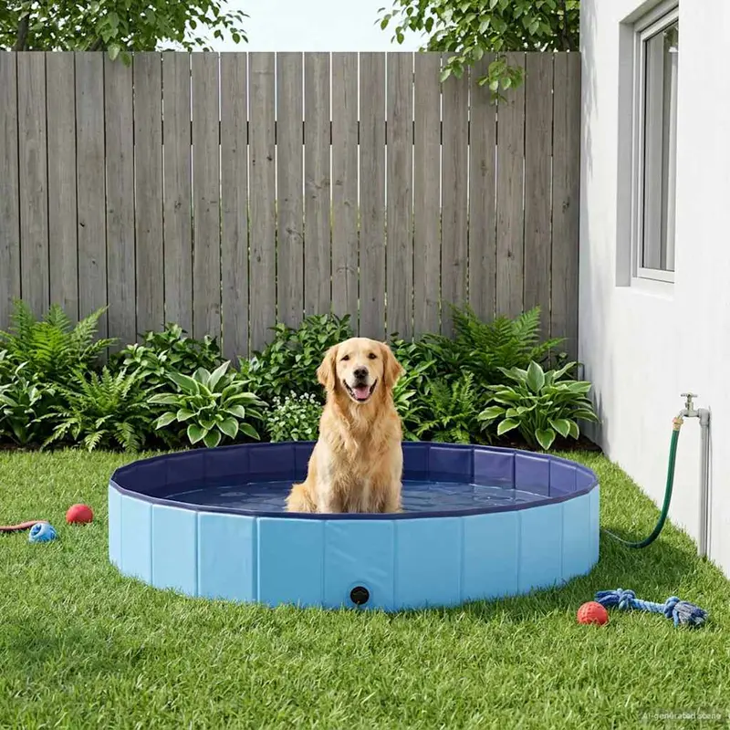 Vidaxl honden zwembad ø300 x 38 cm dik pvc blauw