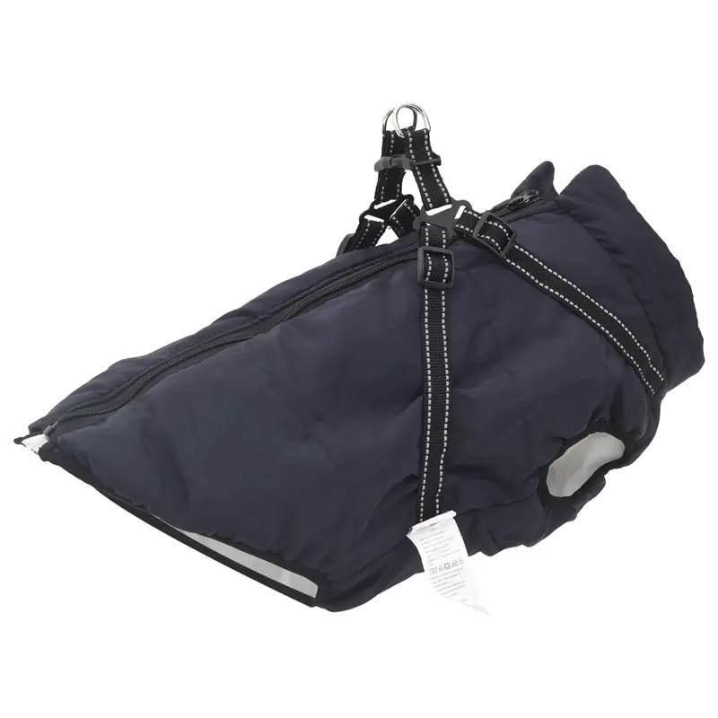Vidaxl hondenjas marineblauw l68 fleece en polyester