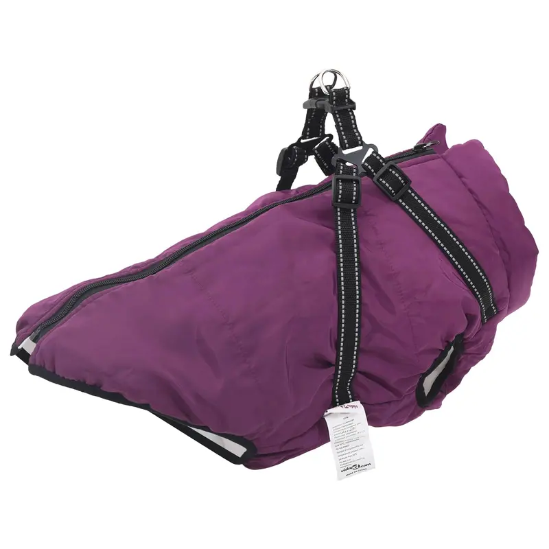Vidaxl hondenjas paars l68 fleece en polyester