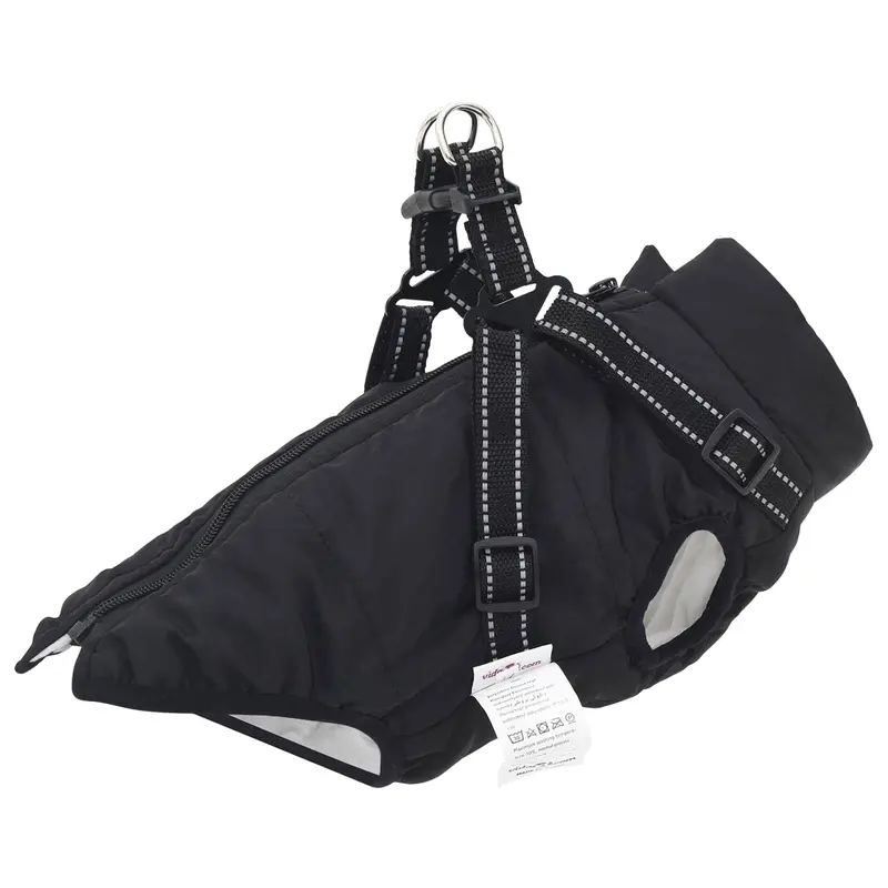 Vidaxl hondenjas zwart l32 fleece en polyester