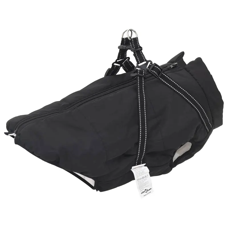 Vidaxl hondenjas zwart l48 fleece en polyester