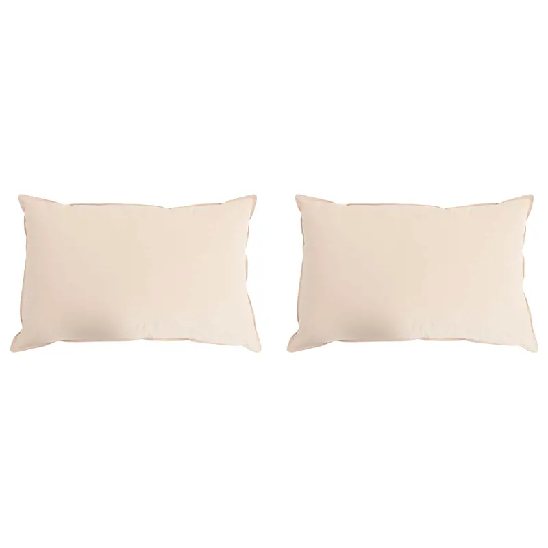 Vidaxl hoofdkussen 2 st 40 x 60 cm alle seizoenen kapokvezel beige