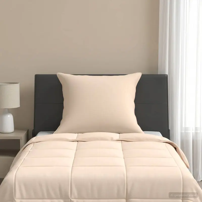 Vidaxl hoofdkussen 50 x 50 cm alle seizoenen kapokvezel beige