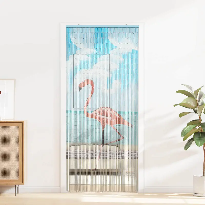 Vidaxl insect deurgordijn meerkleurig 90 x 200 cm bamboe