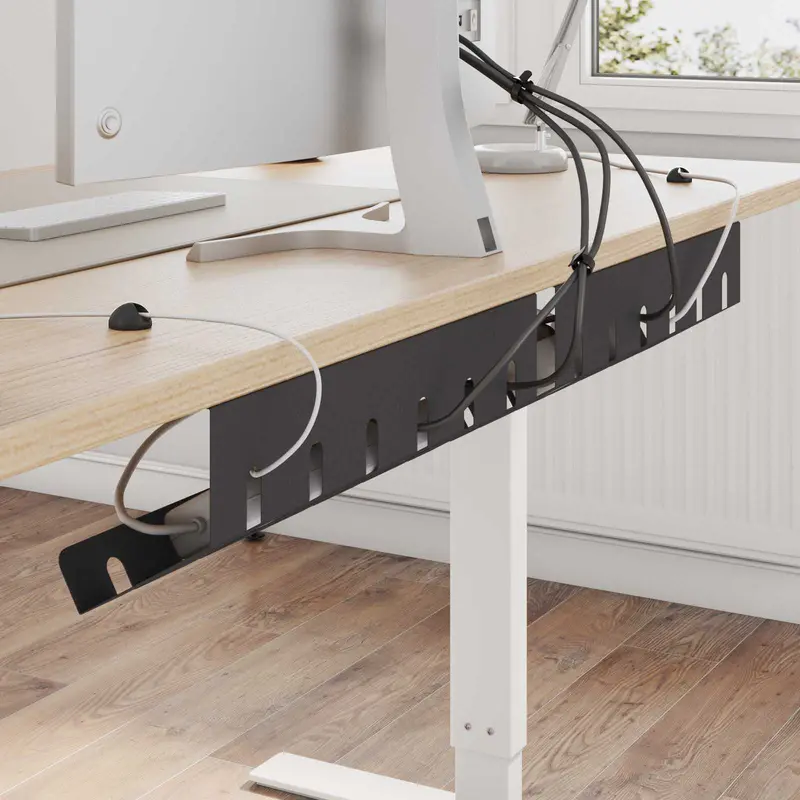 Vidaxl kabelgoot voor onder bureau 2 st zwart 44 x 11,5 x 13,5 cm