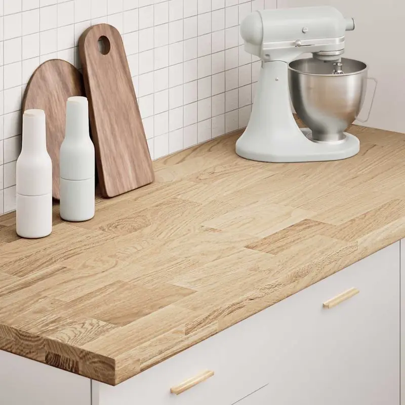Vidaxl keuken werkblad rechthoekig 140x63,5x4 cm massief eikenhout