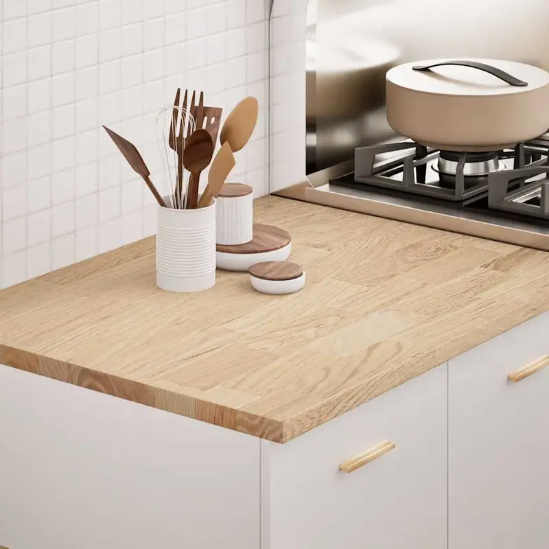 Vidaxl keuken werkblad rechthoekig 80x63,5x2,7 cm massief eikenhout
