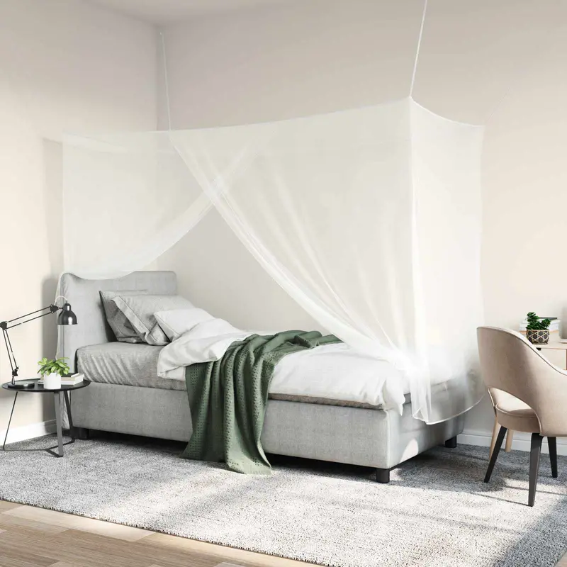 Vidaxl klamboe voor bed 3 st 156 mesh wit 220 x 100 x 150 cm polyester