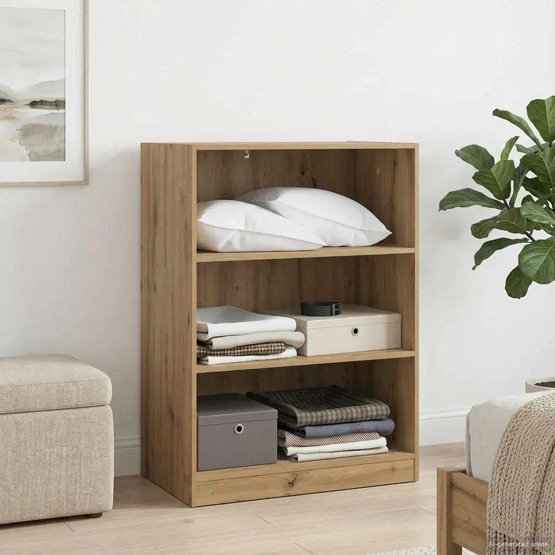 Vidaxl kledingkast artisanaal eiken 77 x 48 x 102 cm bewerkt hout