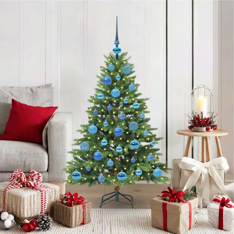 Vidaxl kunstkerstboom met 150 led met standaard groen 120 cm pe en pvc
