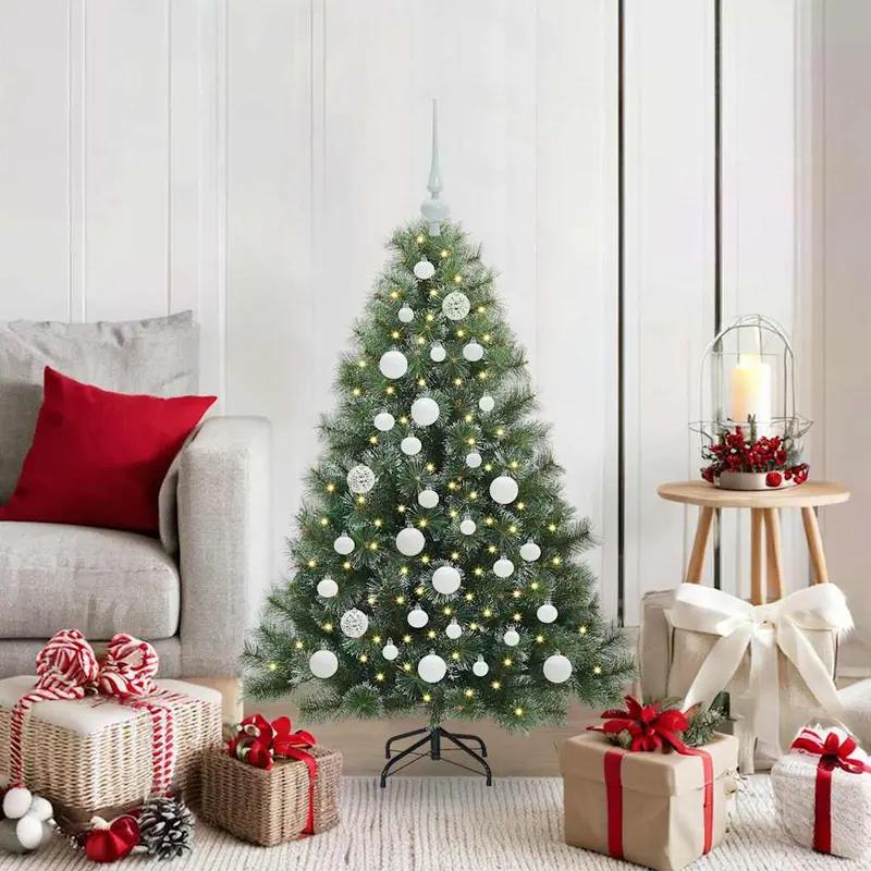 Vidaxl kunstkerstboom met 150 led met standaard groen 120 cm pe en pvc