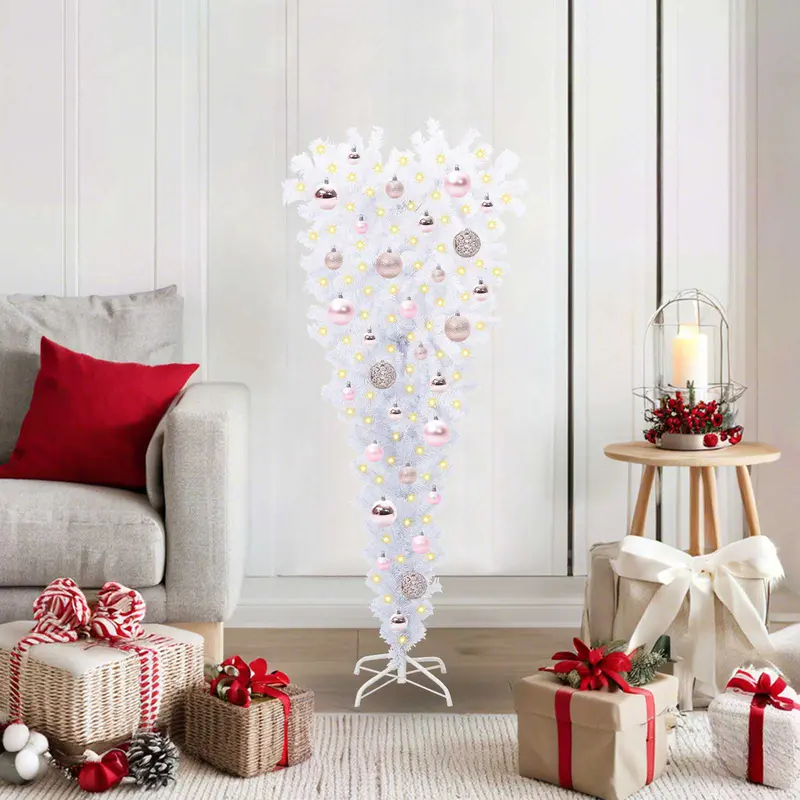 Vidaxl kunstkerstboom met 150 led wit 120 cm pvc en staal