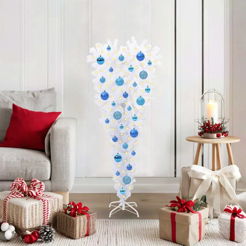 Vidaxl kunstkerstboom met 150 led wit 120 cm pvc en staal