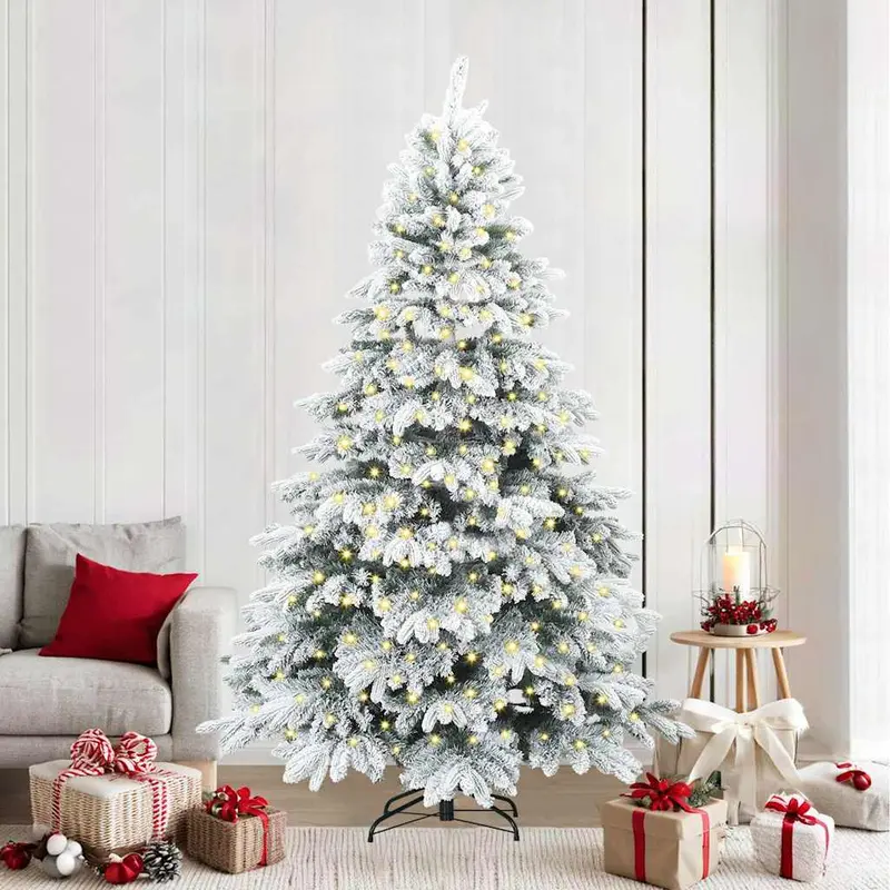 Vidaxl kunstkerstboom met 300 led met standaard wit 240 cm pe en pvc