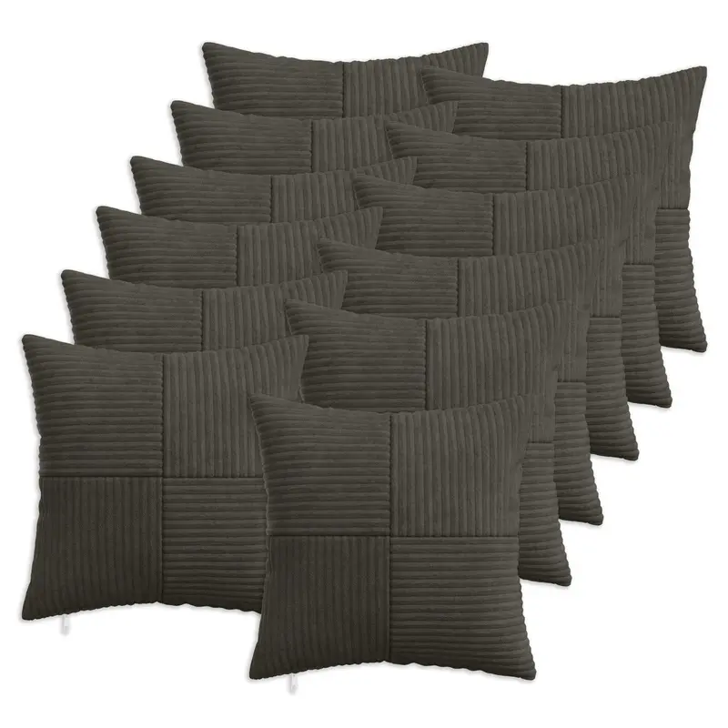 Vidaxl kussensloop 12 pcs almelo antracietkleurig 50 x 50 cm corduroy
