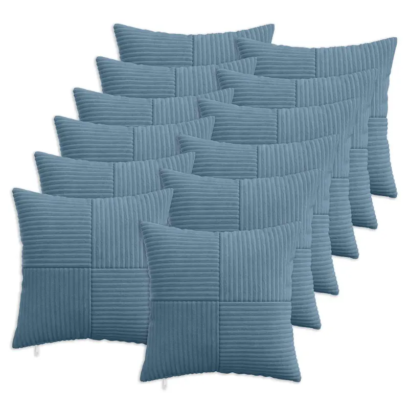 Vidaxl kussensloop 12 pcs almelo blauw 50 x 50 cm corduroy