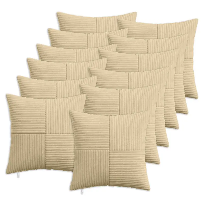 Vidaxl kussensloop 12 pcs almelo grijs groen 45 x 45 cm corduroy