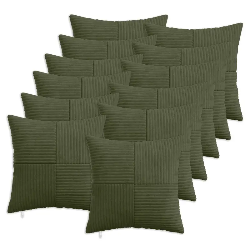 Vidaxl kussensloop 12 pcs almelo groen 45 x 45 cm corduroy