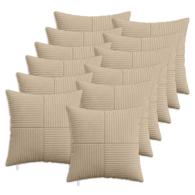 Vidaxl kussensloop 12 pcs almelo taupe 40 x 40 cm corduroy