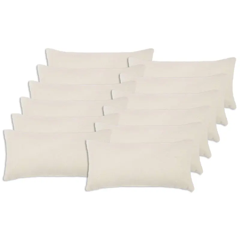 Vidaxl kussensloop 12 pcs heerlen crèmekleurig 40 x 80 cm bouclé