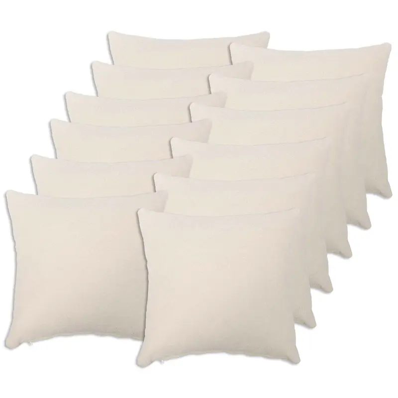 Vidaxl kussensloop 12 pcs heerlen crèmekleurig 50 x 50 cm bouclé