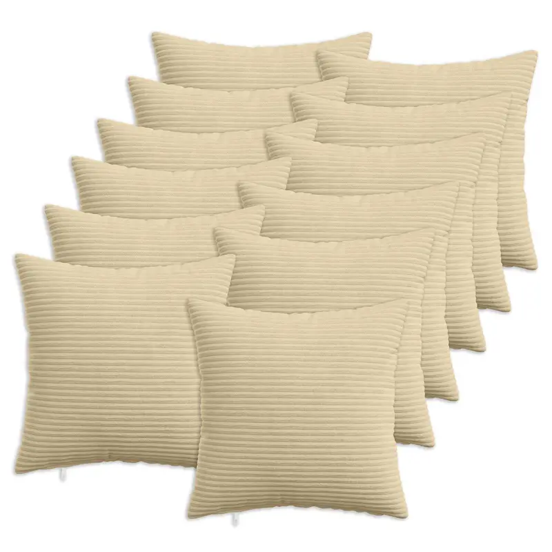 Vidaxl kussensloop 12 pcs heerlen groen grijs 50 x 50 cm corduroy