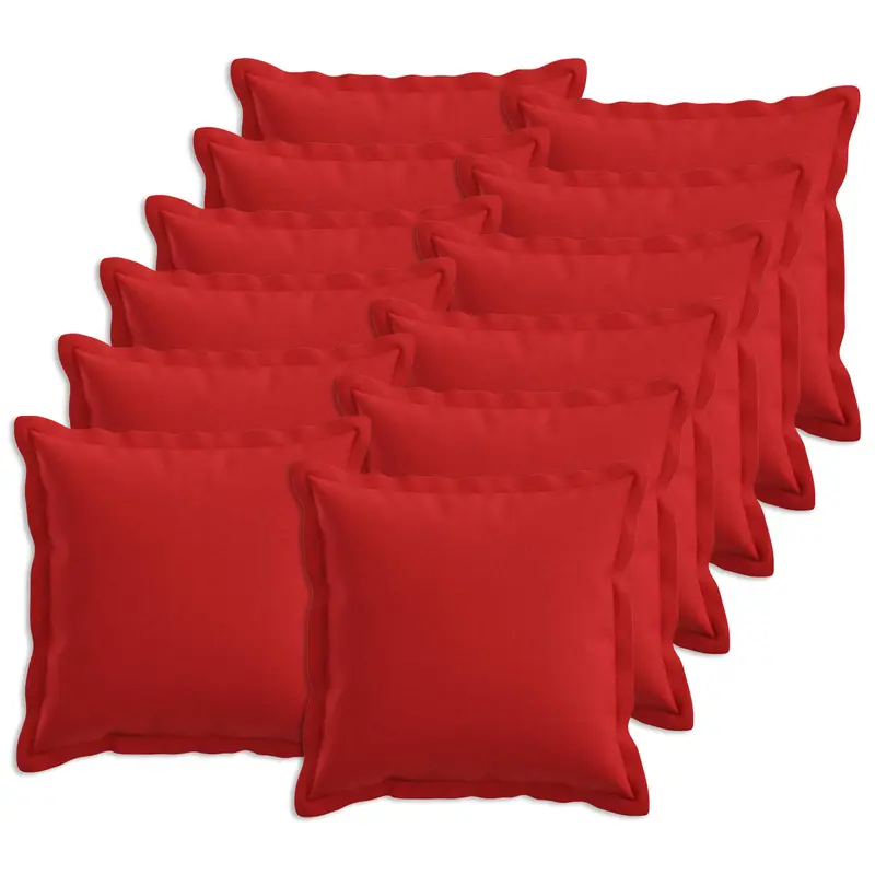 Vidaxl kussensloop 12 pcs houten rood 40 x 40 cm faux linnen