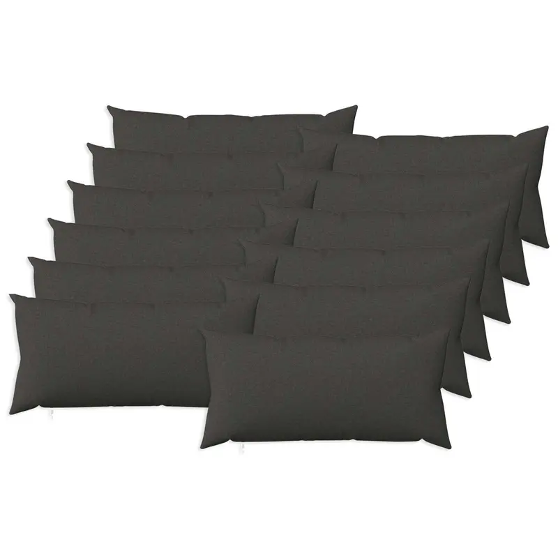 Vidaxl kussensloop 12 st heerlen donkergrijs 40 x 80 cm stof