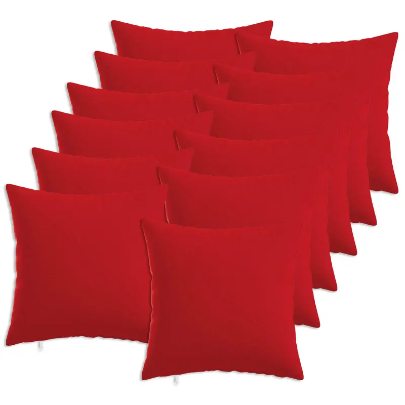 Vidaxl kussensloop 12 st heerlen rood 45 x 45 cm stof