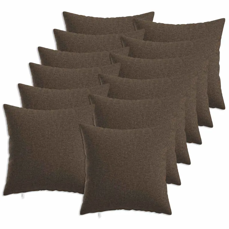 Vidaxl kussensloop 12 st heerlen taupe 45 x 45 cm stof