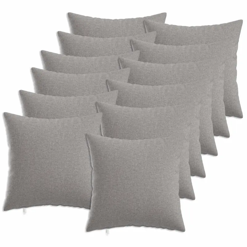 Vidaxl kussensloop 12 st heerlen wolkengrijs 50 x 50 cm stof