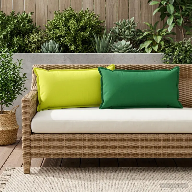 Vidaxl kussensloop 12 st houten groen 40 x 80 cm polyester