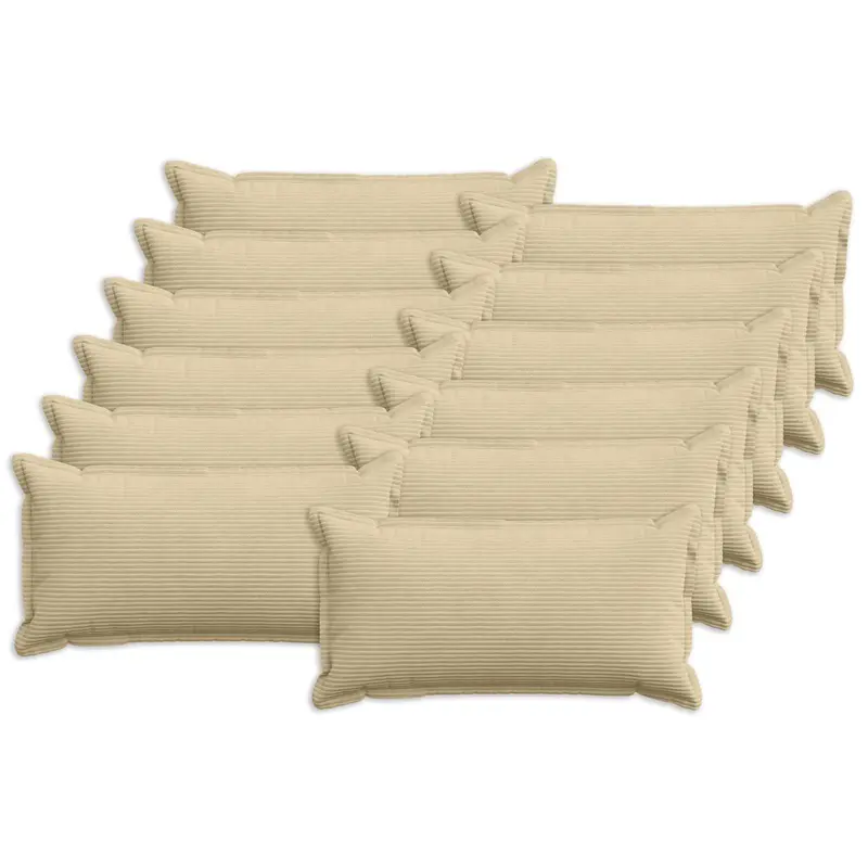 Vidaxl kussensloop 12 st houten lichtgroen grijs 40 x 80 cm corduroy