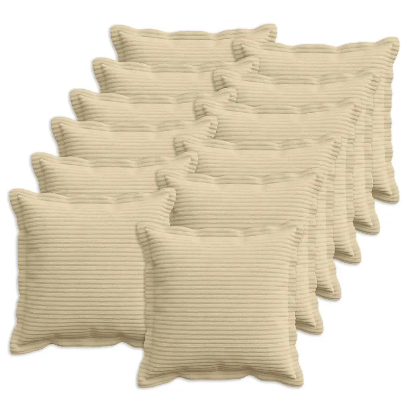 Vidaxl kussensloop 12 st houten lichtgroen grijs 50 x 50 cm corduroy