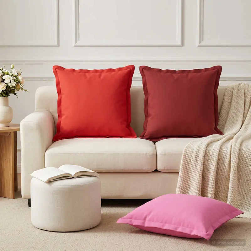 Vidaxl kussensloop 12 st houten roze 50 x 50 cm polyester